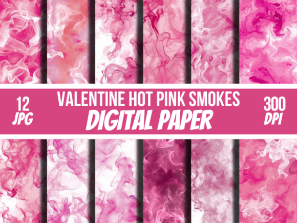 Download Hot Pink Smokes Repeatable Paper Pattern - Premium Resources