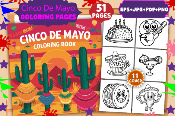 Download Cinco De Mayo Coloring Book for Adults - Premium Bundle